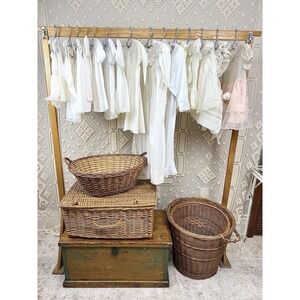 Vintage Lot 16 Baby Child or Large Doll Clothing Dress Gowns Embroidery Tatting